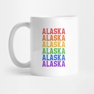 ALASKA RAINBOW TYPOGRAPHY Mug